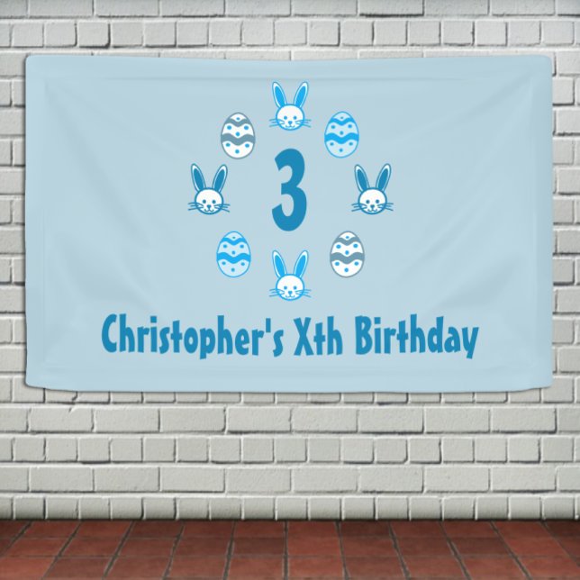 Blue Easter 3rd Birthday Banner (Creator Uploaded)