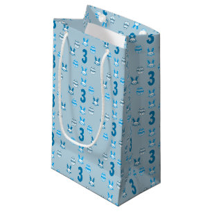 Blue Easter 3rd Birthday Small Gift Bag