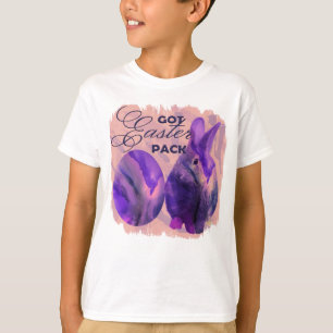 Blue Easter Bunny And Painted Egg T-Shirt