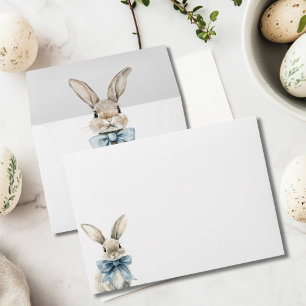 Blue Easter Bunny Envelope