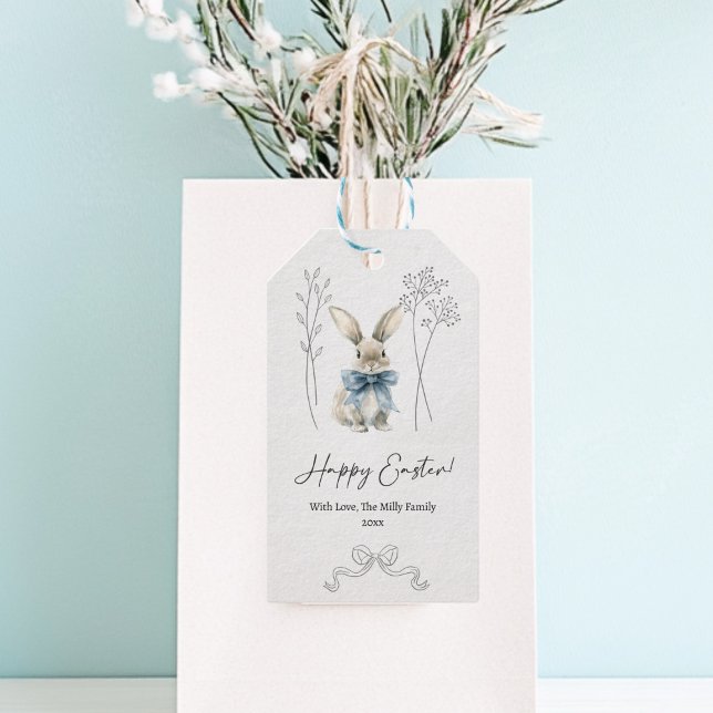 Blue Easter Bunny  Gift Tags (Creator Uploaded)