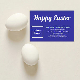 Blue Easter Business Flat Greeting Card