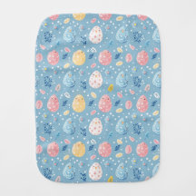 Blue Easter Eggs and Chicks