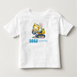 Blue Easter Eggs-Cavator Bunny Toddler T-Shirt