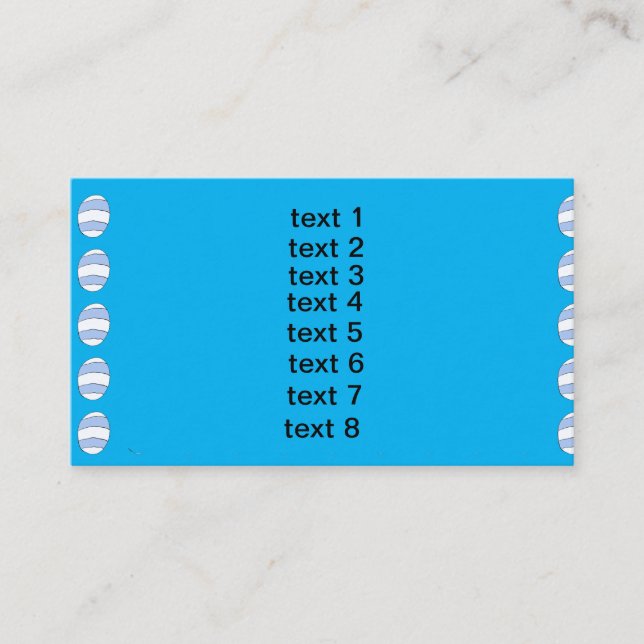 Blue Easter Eggs Pattern  Business Card (Front)