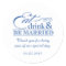 Blue Eat Drink and Be Married Favour Stickers