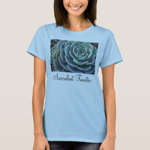 Blue echeveria ladies' T-shirt