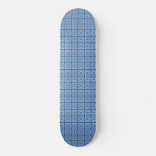 Blue Echo Squares Skateboard (Front)