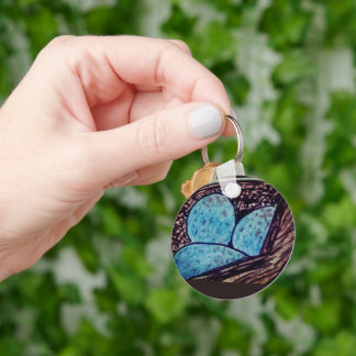 Blue Eggs in Nest Key Ring