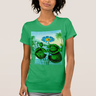 Blue Egyptian Water Lily / Lotus Illustration  T-Shirt