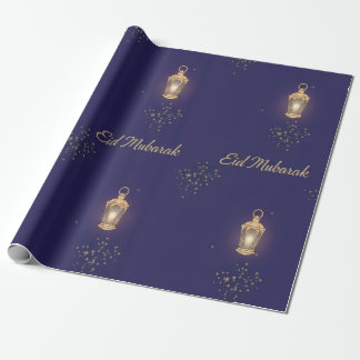 Blue Eid Wrapping Paper