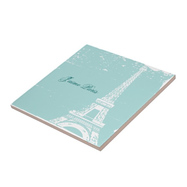 Blue Eiffel Tiles & Trivets (Side)