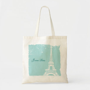 Blue Eiffel Tower Canvas Bags