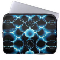 Blue Electric Synapse Repeating Pattern