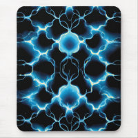 Blue Electric Synapse Repeating Pattern