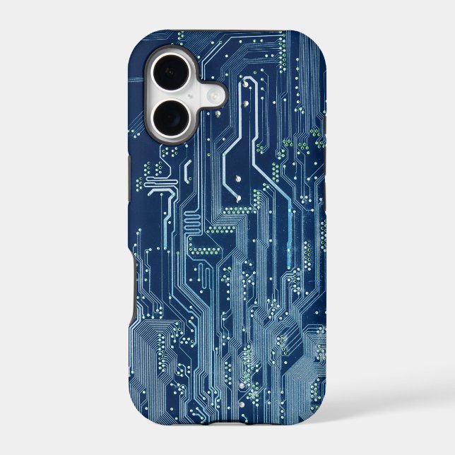 blue electronic circuit board computer pattern (Back)
