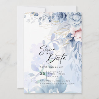 Blue Elegance Wedding Series Invitation