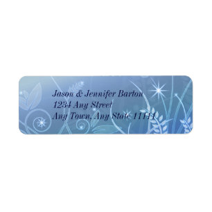 Blue Elegant Address Labels with Stars