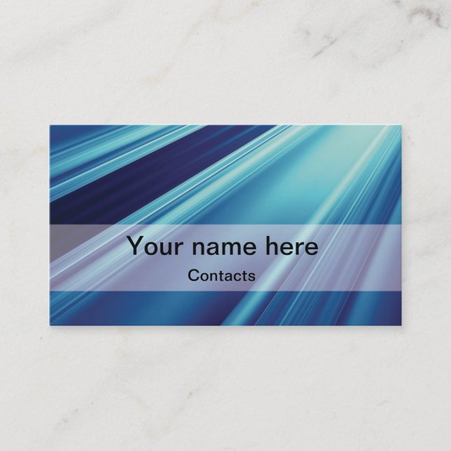 Blue elegant business card (Front)