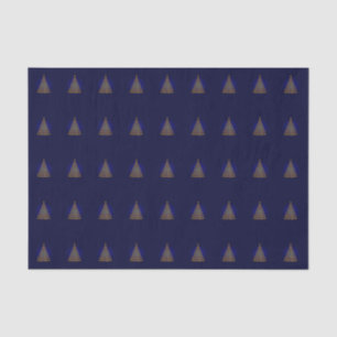 Blue Elegant Christmas Tree Tissue Paper