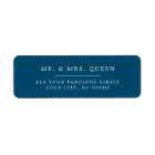 Blue Elegant Classic Simple Return Address