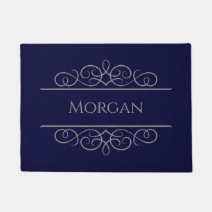 Blue Elegant Custom Door Mat
