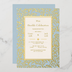 Blue Elegant Double Celebration Birthday