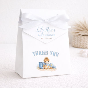 Blue Elegant Little Cowboy Baby Western Shower Favour Box