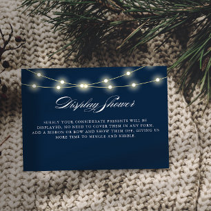 Blue Elegant Minimalist Baby Shower Display Shower Enclosure Card