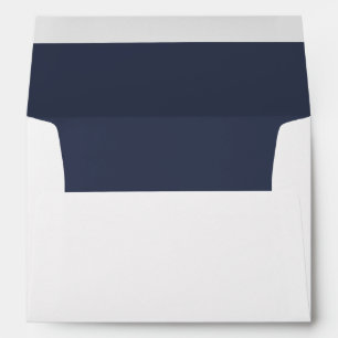 Blue Elegant Script Wedding Envelope