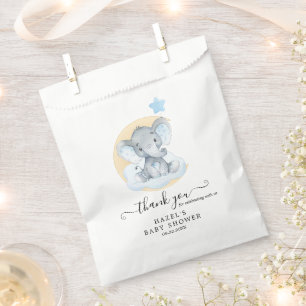 Blue Elephant Boy Baby Shower Favour Bags