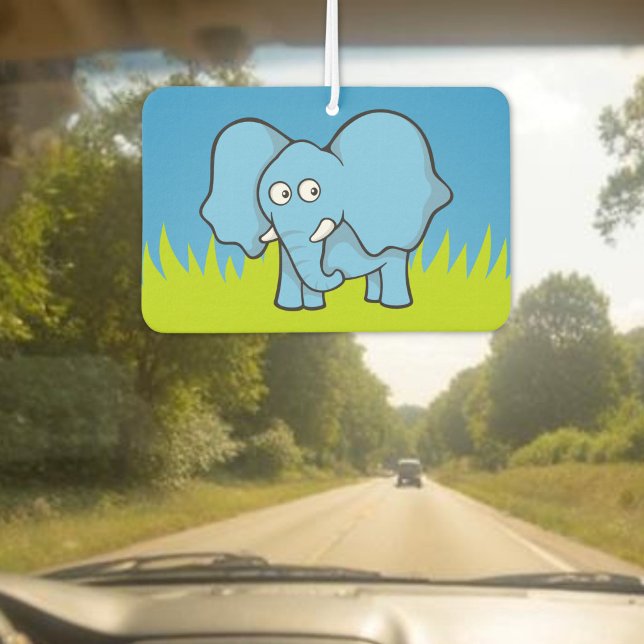 Blue elephant cartoon car air freshener (Creator Uploaded)