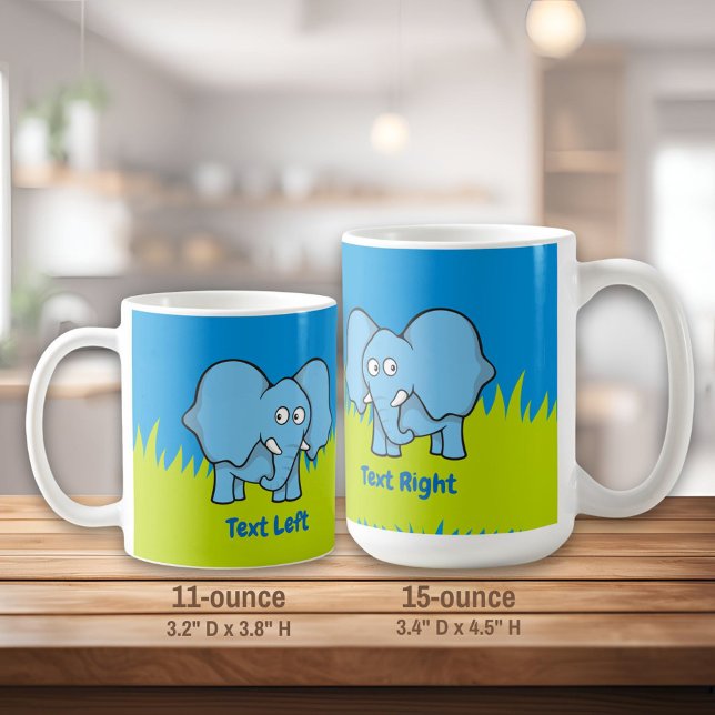 Blue elephant cartoon coffee mug (Creator Uploaded)