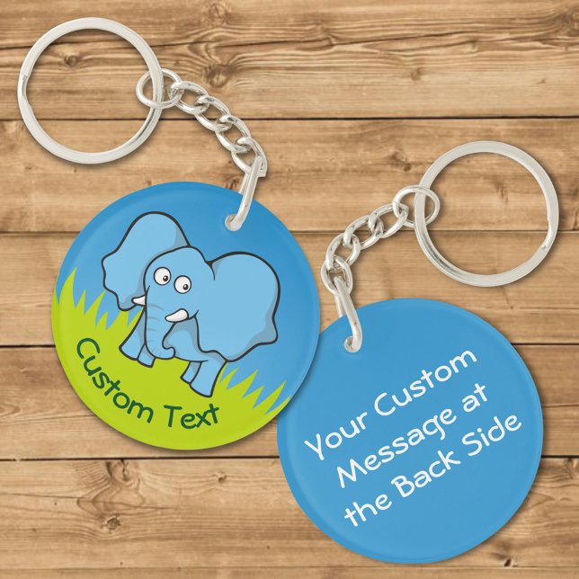 Blue Elephant Cartoon Keychain (Creator Uploaded)