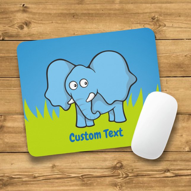Blue elephant cartoon mouse pad (Creator Uploaded)
