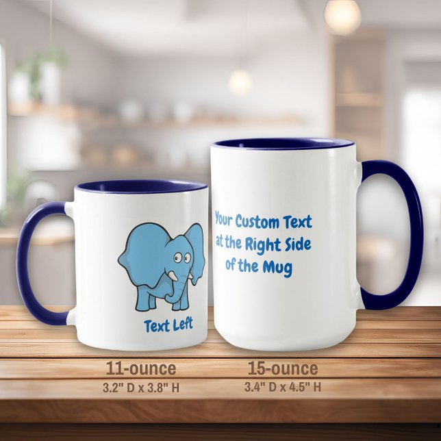 Blue elephant cartoon mug (Creator Uploaded)