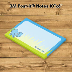 Blue Elephant Cartoon Post-it Notes