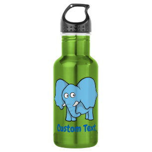 Blue elephant cartoon water bottle
