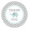 Blue Elephant Chevron Thank You Favour Sticker