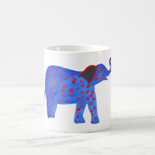 Blue Elephant Drawing Classic Mug