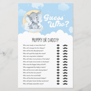 Blue Elephant Guess Who Mummy or Daddy Game