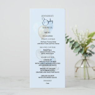 Blue Elephant Menu card