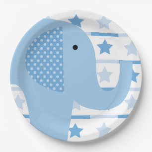 Blue Elephant Paper Plates