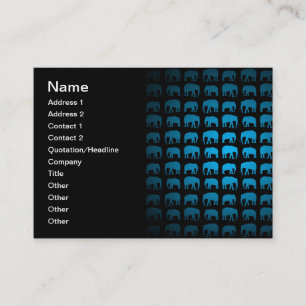 Blue Elephant Pattern Business Card