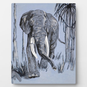 Blue Elephant Plaque