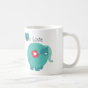 Blue Elephant True Love Custom Mug