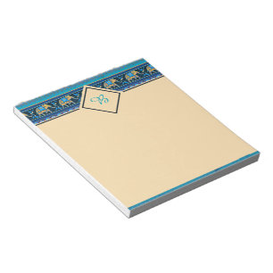 Blue elephants notepad