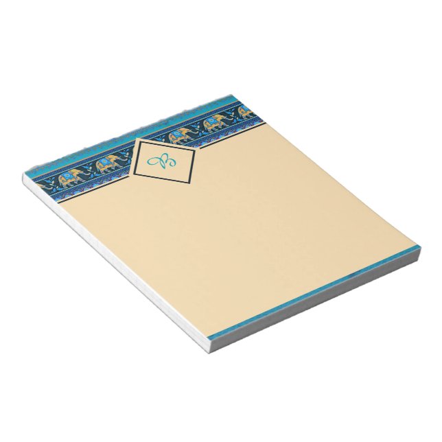 Blue elephants notepad (Angled)