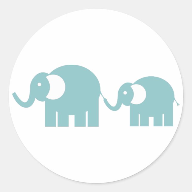 Blue Elephants Stickers (Front)