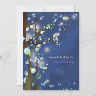 Blue Elven Forest Wedding Invitation